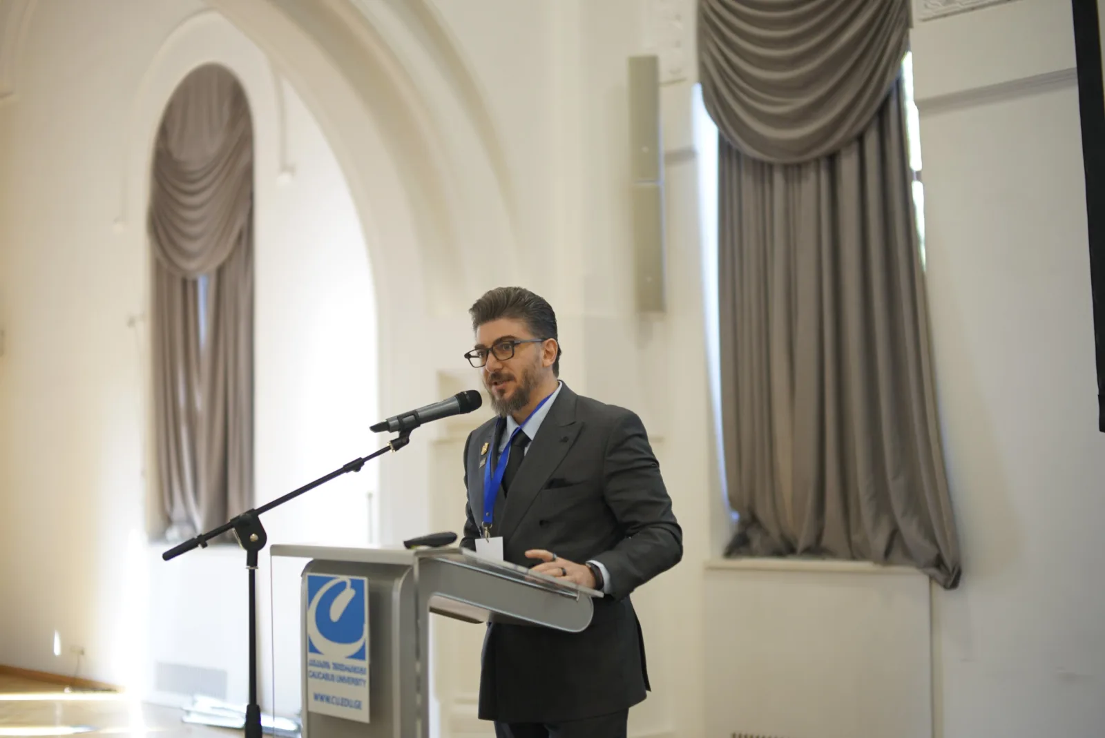 Professor Marc Audi, Provost at ADSM, delivering the keynote at the 11th International Conference at Caucasus University - photo 1