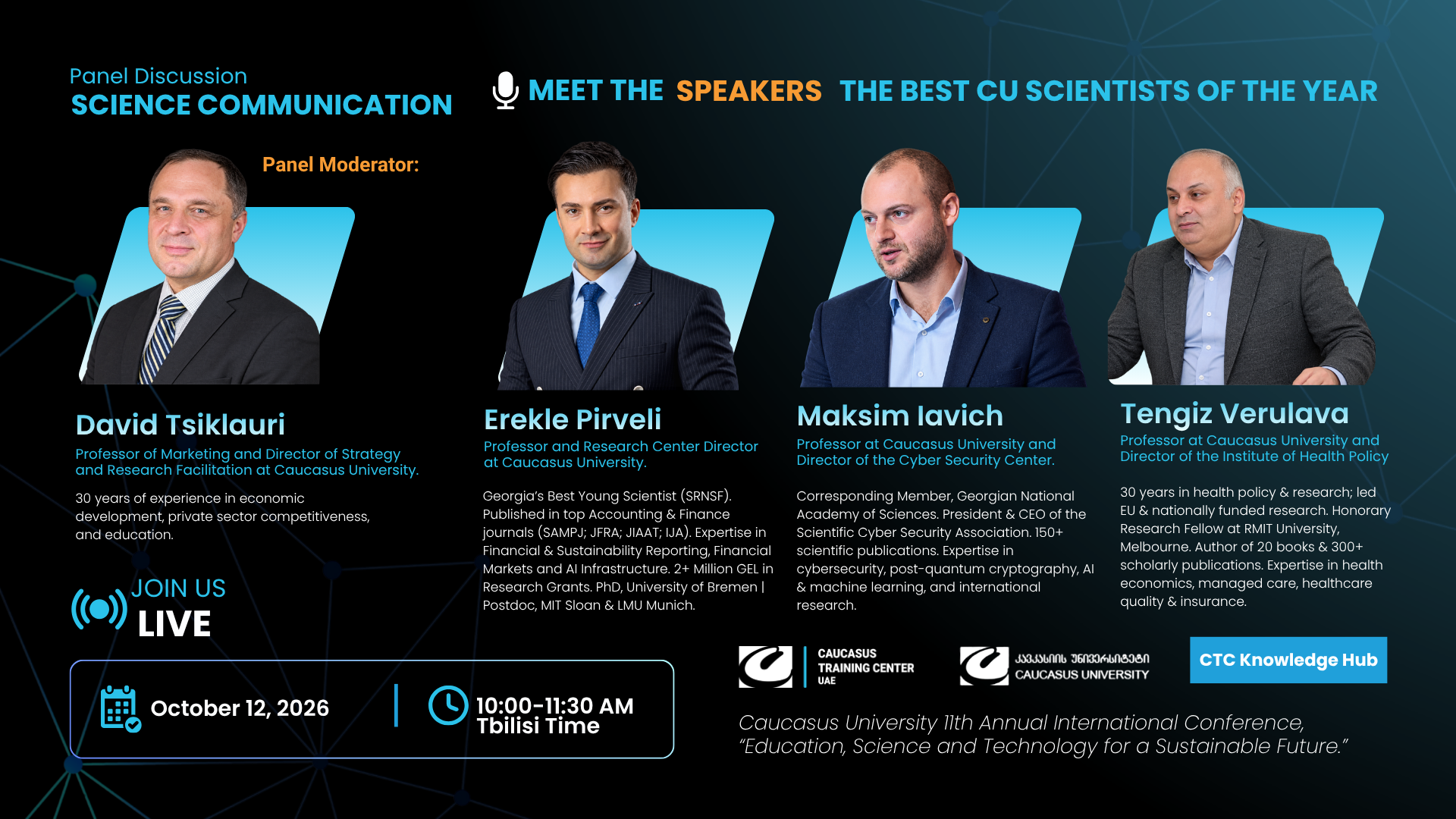 Science Communication: Live Panel | CTC Knowledge Hub